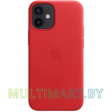 Чехол для телефона Apple MagSafe Leather Case для iPhone 12 mini (алый) картинка 6